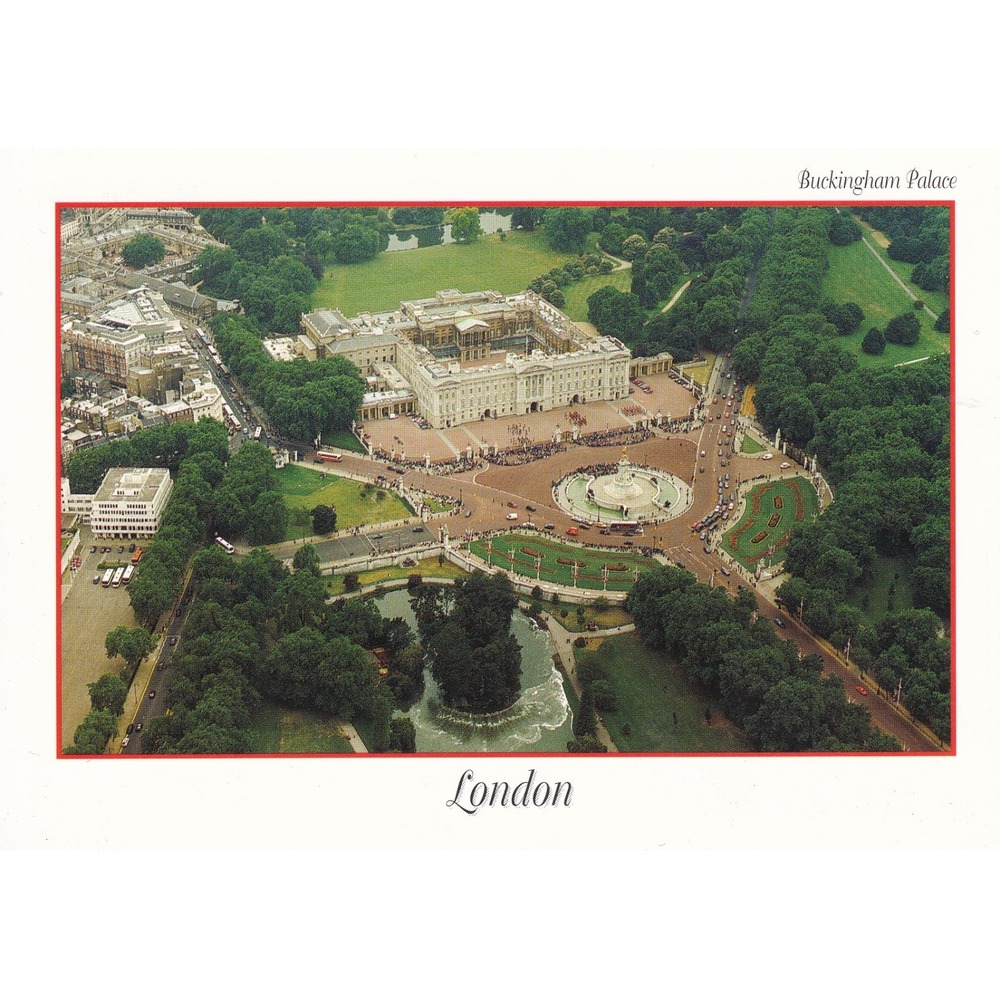 1997 Buckingham Palace London Aerial Postcard Travel Landmark Royal Souvenir